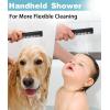 imageShower Faucet Set Matte Black Shower System 12quot Ceiling Rainfall Shower and 8quot Wall Mount Rain Shower with 2 in 1 Handheld Can Use All at Once Pressure Balance Roughin Valve and Trim KitMatte Black