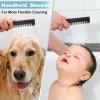 imageShower Faucet Set Matte Black Shower System 12quot Ceiling Rainfall Shower and 8quot Wall Mount Rain Shower with 2 in 1 Handheld Can Use All at Once Pressure Balance Roughin Valve and Trim KitMatte Black