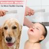 imageShower Faucet Set Matte Black Shower System 12quot Ceiling Rainfall Shower and 8quot Wall Mount Rain Shower with 2 in 1 Handheld Can Use All at Once Pressure Balance Roughin Valve and Trim KitBrushed Nickel