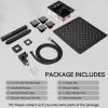 imageShower Faucet Set Matte Black Shower System 12quot Ceiling Rainfall Shower and 8quot Wall Mount Rain Shower with 2 in 1 Handheld Can Use All at Once Pressure Balance Roughin Valve and Trim KitMatte Black1