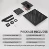 imageShower Faucet Set Matte Black Shower System 12quot Ceiling Rainfall Shower and 8quot Wall Mount Rain Shower with 2 in 1 Handheld Can Use All at Once Pressure Balance Roughin Valve and Trim KitMatte Black