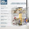 imageShower Faucet Set Matte Black Shower System 12quot Ceiling Rainfall Shower and 8quot Wall Mount Rain Shower with 2 in 1 Handheld Can Use All at Once Pressure Balance Roughin Valve and Trim KitBrushed Nickel