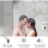 imageShower Faucet Set Matte Black Shower System 12quot Ceiling Rainfall Shower and 8quot Wall Mount Rain Shower with 2 in 1 Handheld Can Use All at Once Pressure Balance Roughin Valve and Trim KitBrushed Nickel