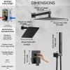 imageShower Faucet Set Matte Black Shower System 12quot Ceiling Rainfall Shower and 8quot Wall Mount Rain Shower with 2 in 1 Handheld Can Use All at Once Pressure Balance Roughin Valve and Trim KitMatte Black