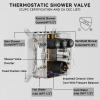 imageShower Faucet Set Matte Black Shower System 12quot Ceiling Rainfall Shower and 8quot Wall Mount Rain Shower with 2 in 1 Handheld Can Use All at Once Pressure Balance Roughin Valve and Trim KitMatte Black