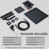imageShower Faucet Set Matte Black Shower System 12quot Ceiling Rainfall Shower and 8quot Wall Mount Rain Shower with 2 in 1 Handheld Can Use All at Once Pressure Balance Roughin Valve and Trim KitMatte Black