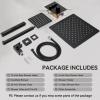 imageShower Faucet Set Matte Black Shower System 12quot Ceiling Rainfall Shower and 8quot Wall Mount Rain Shower with 2 in 1 Handheld Can Use All at Once Pressure Balance Roughin Valve and Trim KitMatte Black