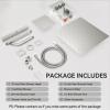 imageShower Faucet Set Matte Black Shower System 12quot Ceiling Rainfall Shower and 8quot Wall Mount Rain Shower with 2 in 1 Handheld Can Use All at Once Pressure Balance Roughin Valve and Trim KitBrushed Nickel