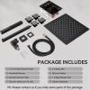 imageShower Faucet Set Matte Black Shower System 12quot Ceiling Rainfall Shower and 8quot Wall Mount Rain Shower with 2 in 1 Handheld Can Use All at Once Pressure Balance Roughin Valve and Trim KitMatte Black1