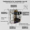 imageShower Faucet Set Matte Black Shower System 12quot Ceiling Rainfall Shower and 8quot Wall Mount Rain Shower with 2 in 1 Handheld Can Use All at Once Pressure Balance Roughin Valve and Trim KitMatte Black
