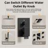 imageRain Shower System Brushed NickelSTARBATH Ceiling Mount 12 Rain Shower Head and 6 Rainfall Shower with Handheld Spray 3 Way Shower Valve with 5 Diverter and Trim Kit Shower Faucet SetMattle Black