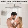 imageRain Shower System Brushed NickelSTARBATH Ceiling Mount 12 Rain Shower Head and 6 Rainfall Shower with Handheld Spray 3 Way Shower Valve with 5 Diverter and Trim Kit Shower Faucet SetBrushed Nickel