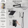 imageRain Shower System Brushed NickelSTARBATH Ceiling Mount 12 Rain Shower Head and 6 Rainfall Shower with Handheld Spray 3 Way Shower Valve with 5 Diverter and Trim Kit Shower Faucet SetMattle Black