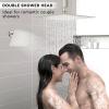 imageRain Shower System Brushed NickelSTARBATH Ceiling Mount 12 Rain Shower Head and 6 Rainfall Shower with Handheld Spray 3 Way Shower Valve with 5 Diverter and Trim Kit Shower Faucet SetBrushed Nickel