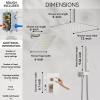 imageRain Shower System Brushed NickelSTARBATH Ceiling Mount 12 Rain Shower Head and 6 Rainfall Shower with Handheld Spray 3 Way Shower Valve with 5 Diverter and Trim Kit Shower Faucet SetBrushed Nickel