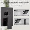 imageRain Shower System Brushed NickelSTARBATH Ceiling Mount 12 Rain Shower Head and 6 Rainfall Shower with Handheld Spray 3 Way Shower Valve with 5 Diverter and Trim Kit Shower Faucet SetMattle Black