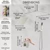 imageRain Shower System Brushed NickelSTARBATH Ceiling Mount 12 Rain Shower Head and 6 Rainfall Shower with Handheld Spray 3 Way Shower Valve with 5 Diverter and Trim Kit Shower Faucet SetBrushed Nickel