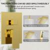 imageRain Shower System Brushed NickelSTARBATH Ceiling Mount 12 Rain Shower Head and 6 Rainfall Shower with Handheld Spray 3 Way Shower Valve with 5 Diverter and Trim Kit Shower Faucet SetGold
