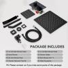 imageRain Shower System Brushed NickelSTARBATH Ceiling Mount 12 Rain Shower Head and 6 Rainfall Shower with Handheld Spray 3 Way Shower Valve with 5 Diverter and Trim Kit Shower Faucet SetMattle Black