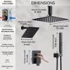 imageRain Shower System Brushed NickelSTARBATH Ceiling Mount 12 Rain Shower Head and 6 Rainfall Shower with Handheld Spray 3 Way Shower Valve with 5 Diverter and Trim Kit Shower Faucet SetMattle Black