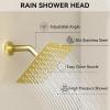 imageRain Shower System Brushed NickelSTARBATH Ceiling Mount 12 Rain Shower Head and 6 Rainfall Shower with Handheld Spray 3 Way Shower Valve with 5 Diverter and Trim Kit Shower Faucet SetGold