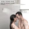 imageRain Shower System Brushed NickelSTARBATH Ceiling Mount 12 Rain Shower Head and 6 Rainfall Shower with Handheld Spray 3 Way Shower Valve with 5 Diverter and Trim Kit Shower Faucet SetBrushed Nickel