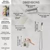 imageRain Shower System Brushed NickelSTARBATH Ceiling Mount 12 Rain Shower Head and 6 Rainfall Shower with Handheld Spray 3 Way Shower Valve with 5 Diverter and Trim Kit Shower Faucet SetBrushed Nickel