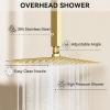 imageRain Shower System Brushed NickelSTARBATH Ceiling Mount 12 Rain Shower Head and 6 Rainfall Shower with Handheld Spray 3 Way Shower Valve with 5 Diverter and Trim Kit Shower Faucet SetGold