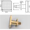 imageSTARBATH Shower Body Spray Jets3 inch Shower Body Jet Brass Square Matte Black Body Jet Sprays 36 Silicone Spray Heads and 216 Spout Holes NPT 12quot4PCSBrushed Gold
