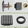 imageSTARBATH Shower Body Spray Jets3 inch Shower Body Jet Brass Square Matte Black Body Jet Sprays 36 Silicone Spray Heads and 216 Spout Holes NPT 12quot4PCSMatte Black