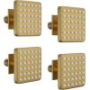 imageSTARBATH Shower Body Spray Jets3 inch Shower Body Jet Brass Square Matte Black Body Jet Sprays 36 Silicone Spray Heads and 216 Spout Holes NPT 12quot4PCSBrushed Gold