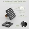 imageSTARBATH Shower Body Spray Jets3 inch Shower Body Jet Brass Square Matte Black Body Jet Sprays 36 Silicone Spray Heads and 216 Spout Holes NPT 12quot4PCSMatte Black
