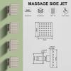 imageSTARBATH Shower Body Spray Jets3 inch Shower Body Jet Brass Square Matte Black Body Jet Sprays 36 Silicone Spray Heads and 216 Spout Holes NPT 12quot4PCSBrushed Nickel