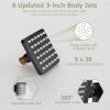 imageSTARBATH Shower Body Spray Jets3 inch Shower Body Jet Brass Square Matte Black Body Jet Sprays 36 Silicone Spray Heads and 216 Spout Holes NPT 12quot4PCSMatte Black