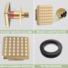 imageSTARBATH Shower Body Spray Jets3 inch Shower Body Jet Brass Square Matte Black Body Jet Sprays 36 Silicone Spray Heads and 216 Spout Holes NPT 12quot4PCSBrushed Gold