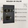 imageShower Faucet Sets Matte Black Shower SystemSTARBATH 4 Way 126quot Dual Head Shower Set Complete with 2 in 1 HandheldCeiling Mounted Rainfall Shower Head with 4 Body Spray Jets Shower Jets SystemMatte Black