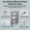 imageShower Faucet Sets Matte Black Shower SystemSTARBATH 4 Way 126quot Dual Head Shower Set Complete with 2 in 1 HandheldCeiling Mounted Rainfall Shower Head with 4 Body Spray Jets Shower Jets SystemBrushed Nickel