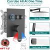 imageShower Faucet Sets Matte Black Shower SystemSTARBATH 4 Way 126quot Dual Head Shower Set Complete with 2 in 1 HandheldCeiling Mounted Rainfall Shower Head with 4 Body Spray Jets Shower Jets SystemMatte Black