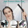 imageShower Faucet Sets Matte Black Shower SystemSTARBATH 4 Way 126quot Dual Head Shower Set Complete with 2 in 1 HandheldCeiling Mounted Rainfall Shower Head with 4 Body Spray Jets Shower Jets SystemMatte Black