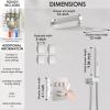 imageShower Faucet Sets Matte Black Shower SystemSTARBATH 4 Way 126quot Dual Head Shower Set Complete with 2 in 1 HandheldCeiling Mounted Rainfall Shower Head with 4 Body Spray Jets Shower Jets SystemBrushed Nickel