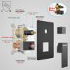 imageShower Faucet Sets Matte Black Shower SystemSTARBATH 4 Way 126quot Dual Head Shower Set Complete with 2 in 1 HandheldCeiling Mounted Rainfall Shower Head with 4 Body Spray Jets Shower Jets SystemMatte Black