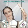imageShower Faucet Sets Matte Black Shower SystemSTARBATH 4 Way 126quot Dual Head Shower Set Complete with 2 in 1 HandheldCeiling Mounted Rainfall Shower Head with 4 Body Spray Jets Shower Jets SystemBrushed Nickel