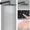 imageShower Faucet Sets Matte Black Shower SystemSTARBATH 4 Way 126quot Dual Head Shower Set Complete with 2 in 1 HandheldCeiling Mounted Rainfall Shower Head with 4 Body Spray Jets Shower Jets SystemMatte Black