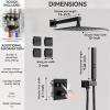 imageShower Faucet Sets Matte Black Shower SystemSTARBATH 4 Way 126quot Dual Head Shower Set Complete with 2 in 1 HandheldCeiling Mounted Rainfall Shower Head with 4 Body Spray Jets Shower Jets SystemMatte Black