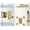 imageShower Faucet Sets Matte Black Shower SystemSTARBATH 4 Way 126quot Dual Head Shower Set Complete with 2 in 1 HandheldCeiling Mounted Rainfall Shower Head with 4 Body Spray Jets Shower Jets SystemGold