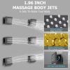 imageShower Faucet Sets Matte Black Shower SystemSTARBATH 4 Way 126quot Dual Head Shower Set Complete with 2 in 1 HandheldCeiling Mounted Rainfall Shower Head with 4 Body Spray Jets Shower Jets SystemMatte Black