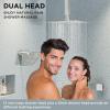 imageShower Faucet Sets Matte Black Shower SystemSTARBATH 4 Way 126quot Dual Head Shower Set Complete with 2 in 1 HandheldCeiling Mounted Rainfall Shower Head with 4 Body Spray Jets Shower Jets SystemBrushed Nickel