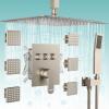 imageShower Faucet Sets Matte Black Shower SystemSTARBATH 4 Way 126quot Dual Head Shower Set Complete with 2 in 1 HandheldCeiling Mounted Rainfall Shower Head with 4 Body Spray Jets Shower Jets SystemBrushed Nickel