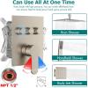 imageShower Faucet Sets Matte Black Shower SystemSTARBATH 4 Way 126quot Dual Head Shower Set Complete with 2 in 1 HandheldCeiling Mounted Rainfall Shower Head with 4 Body Spray Jets Shower Jets SystemBrushed Nickel