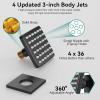 imageShower Faucet Sets Matte Black Shower SystemSTARBATH 4 Way 126quot Dual Head Shower Set Complete with 2 in 1 HandheldCeiling Mounted Rainfall Shower Head with 4 Body Spray Jets Shower Jets SystemMatte Black